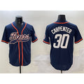 Detroit Tigers #30 Kerry Carpenter Navy Puhics With Patch Cool Base Stitched Jersey