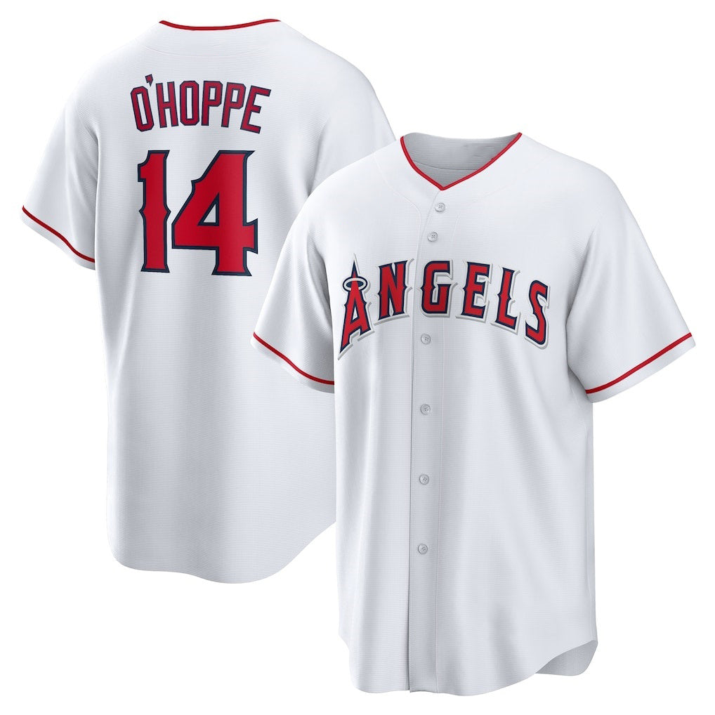 Los Angeles Angels #14 Logan O'Hoppe White Puhics Home Replica Jersey