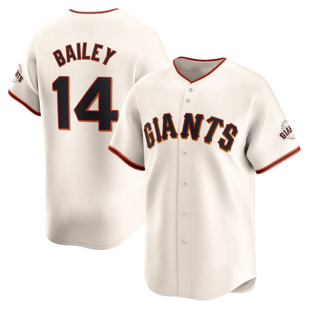 San Francisco Giants #14 Patrick Bailey Cream Puhics 2024 Home Limited Stitched Jersey