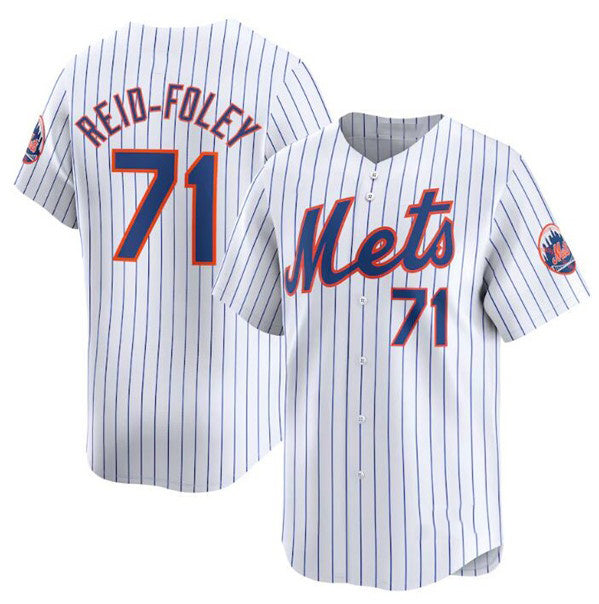 New York Mets #71 Sean Reid-Fole White Puhics 2024 Home Limited Stitched Jersey