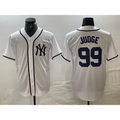 New York Yankees #99 Aaron Judge White Puhics Fashion Cool Base Jersey