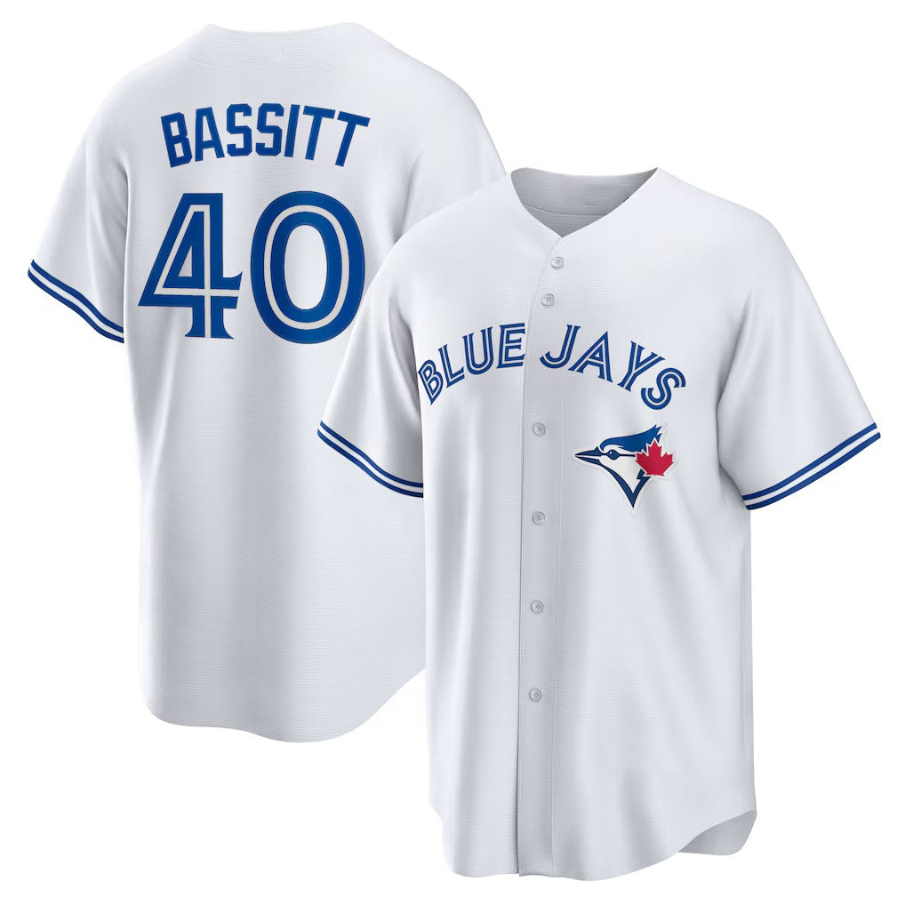 Toronto Blue Jays #40 Chris Bassitt White Puhics Home Replica Jersey