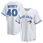 Toronto Blue Jays #40 Chris Bassitt White Puhics Home Replica Jersey