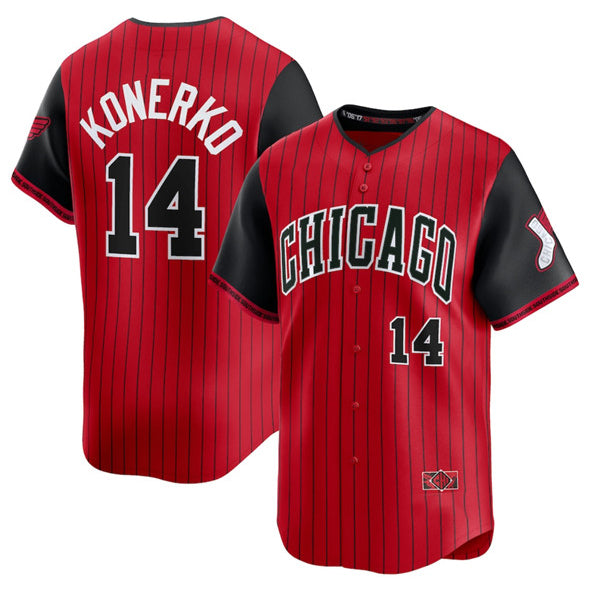 Chicago White Sox #14 Paul Konerko Red Black Puhics 2025 City Connect Limited Stitched Jersey