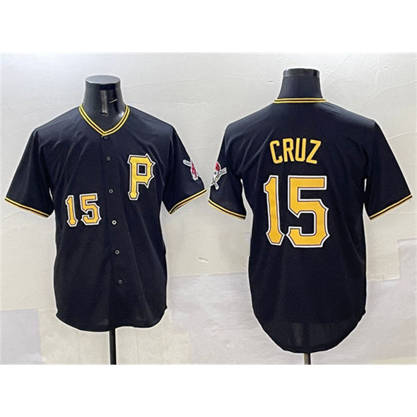 Pittsburgh Pirates #15 Oneil Cruz Black Puhics 2025 Limited Stitched Jersey
