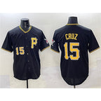 Pittsburgh Pirates #15 Oneil Cruz Black Puhics 2025 Limited Stitched Jersey
