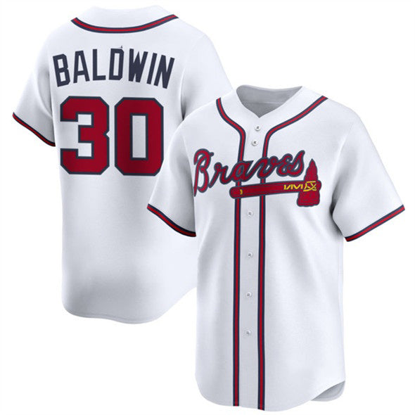 Atlanta Braves #30 Drake Baldwin White Puhics 2025 Home Limited Stitched Jersey