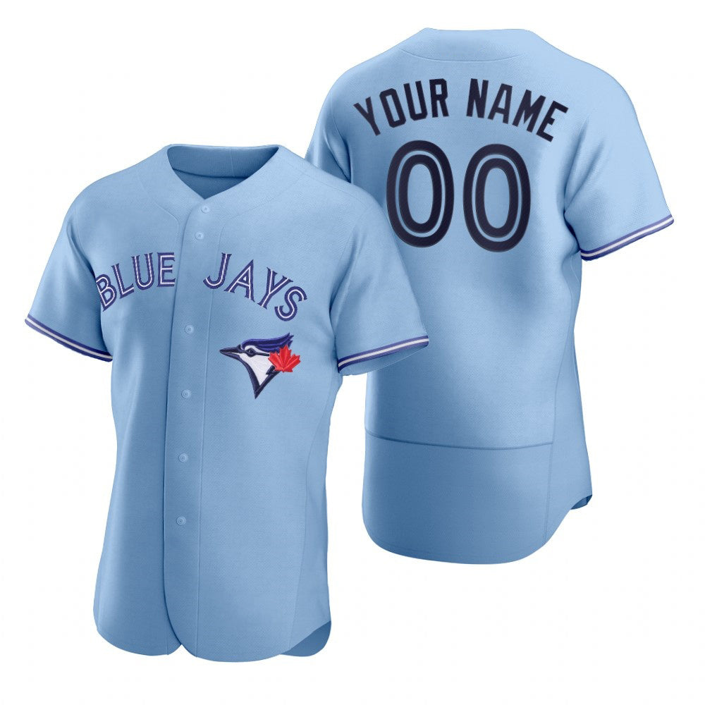 Custom Toronto Blue Jays Light Blue Puhics Stitched Flex Base Jersey