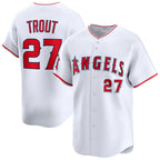 Los Angeles Angels #27 Mike Trout White Puhics Home Limited Player Jersey