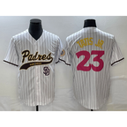 San Diego Padres #23 Fernando Tatis Jr White Puhics NEW 2023 City Connect Cool Base Stitched Jersey