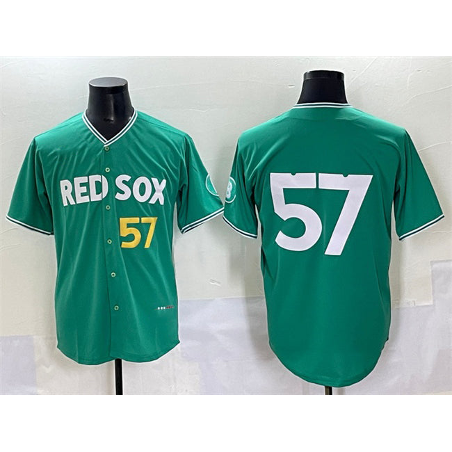 Boston Red Sox #57 Greg Weissert Green Puhics 2025 City Connect Limited Stitched Jersey