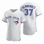 Toronto Blue Jays #37 Teoscar Hernandez White Puhics Flex Base Stitched Jersey