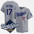 Los Angeles Dodgers #17 Shohei Ohtani Gray Puhics 2025 World Series Limited Stitched Jersey