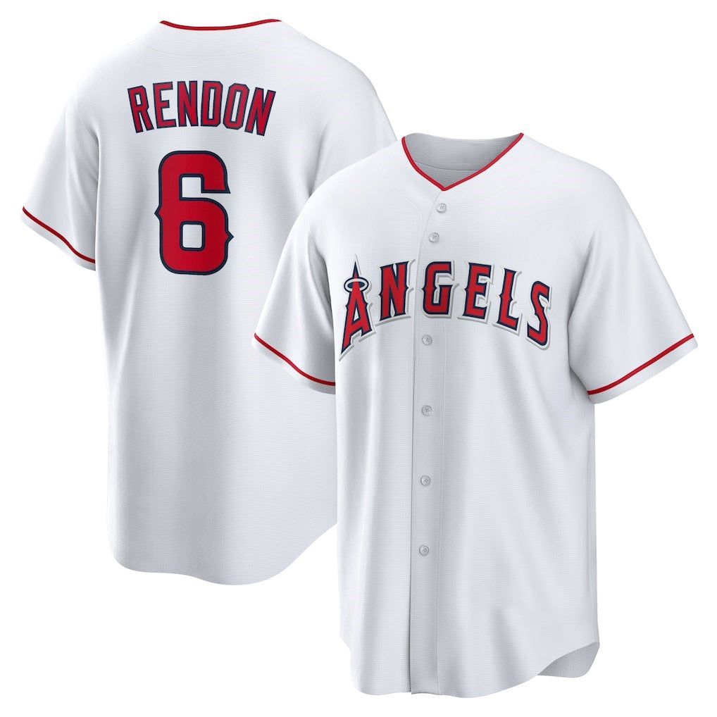 Los Angeles Angels #6 Anthony Rendon White Puhics Home Replica Player Name Jersey