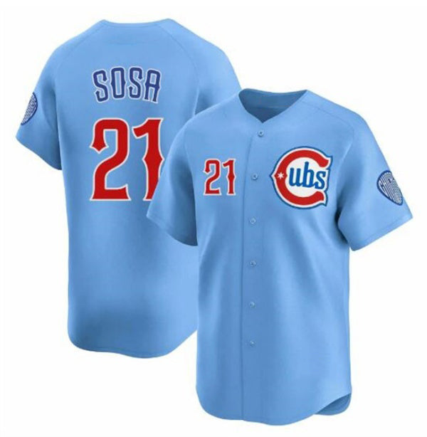 Chicago Cubs #21 Sammy Sosa Blue Puhics 2024-25 2nd Alternate Limited Stitched Jersey