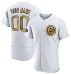 Custom Chicago Cubs Active Player White Puhics 2022 All-Star Flex Base Stitched Jersey