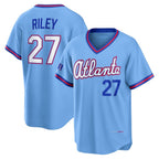 Atlanta Braves #27 Austin Riley Powder Blue Puhics 2026 City Connect Stadium Jersey