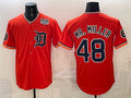 Detroit Tigers #48 Mr. Miller Orange Puhics 2026 Alternate USA 250' Patch Vapor Premier Limited Stitched Jersey