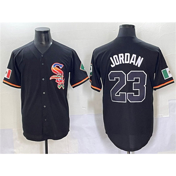 Chicago White Sox #23 Michael Jordan Black Puhics Mexico Limited Stitched Jersey