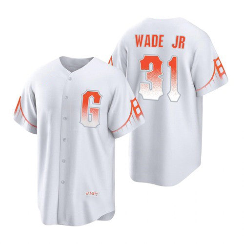 San Francisco Giants #31 LaMonte Wade Jr White Puhics City Connect Cool Base Jersey