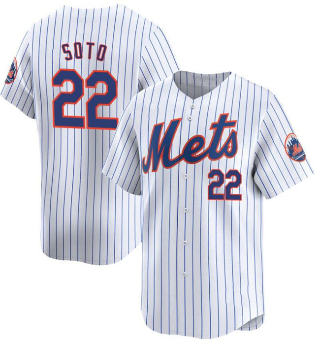 New York Mets #22 Juan Soto White Puhics Home Limited Stitched Jersey