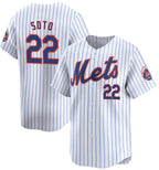 New York Mets #22 Juan Soto White Puhics Home Limited Stitched Jersey
