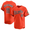 Baltimore Orioles #11 Jordan Westburg Orange Puhics 2025 2nd Alternate Limited Cool Base Stitched Jersey