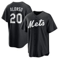 New York Mets #20 Pete Alonso Black Puhics Replica Player Jersey