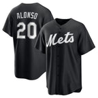 New York Mets #20 Pete Alonso Black Puhics Replica Player Jersey