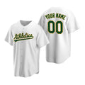 Custom Oakland Athletics White Puhics Stitched Cool Base Home Jersey