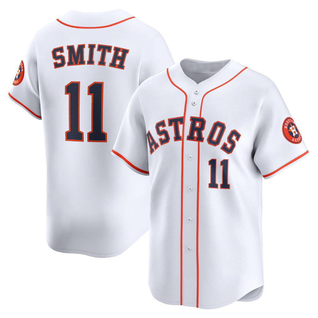 Houston Astros #11 Cam Smith White Puhics Home Limited Player Jersey