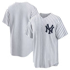 New York Yankees White Puhics Home Replica Team Jersey
