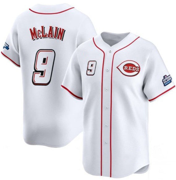 Cincinnati Reds #9 Matt McLain White Puhics 2025 Speedway Classic Home Limited Stitched Jersey