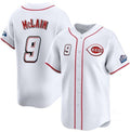 Cincinnati Reds #9 Matt McLain White Puhics 2025 Speedway Classic Home Limited Stitched Jersey