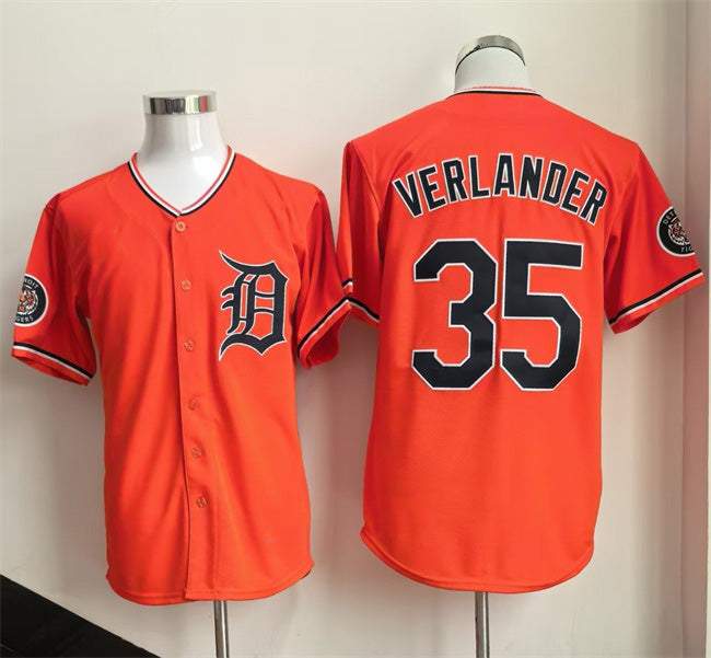 Detroit Tigers #35 Justin Verlander Orange Puhics 2026 Cool Base Stitched Jersey 2