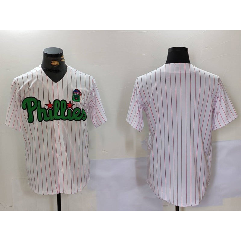Philadelphia Phillies Blank White Green Puhics Cool Base Stitched Jersey