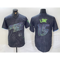 Tampa Bay Rays #15 Josh Lowe Number Charcoal Puhics 2024 City Connect Limited Stitched Jersey 2