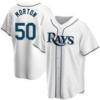 Tampa Bay Rays Replica #50 Charlie Morton White Puhics Home Jersey