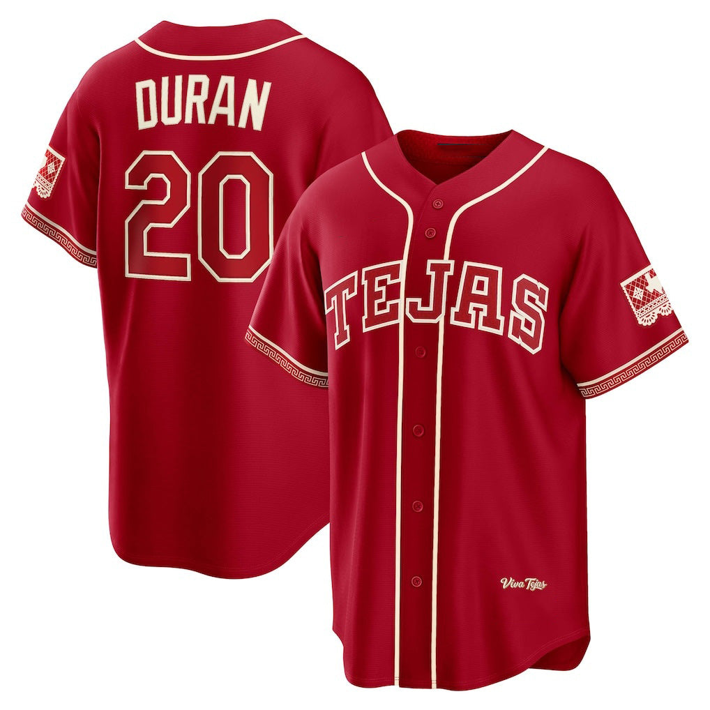 Texas Rangers #20 Ezequiel Duran Red Puhics 2026 City Connect Stadium Jersey