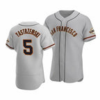 San Francisco Giants #5 Mike Yastrzemski Gray Puhics Flex Base Jersey