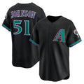 Arizona Diamondbacks #51 Randy Johnson Black Puhics Throwback Cooperstown Collection Limited Jersey