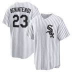 Chicago White Sox #23 Andrew Benintendi White-Black Puhics Home Official Player Jersey