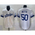 Los Angeles Dodgers #50 Mookie Betts White Puhics City Connect Cool Base Stitched Jersey