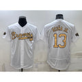 Atlanta Braves #13 Ronald Acuna Jr White Puhics 2022 All Star Stitched Flex Base Jersey
