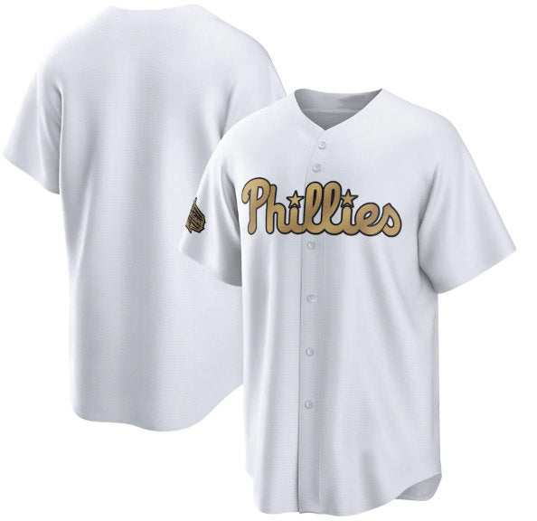 Philadelphia Phillies Blank White Puhics 2022 All-Star Cool Base Stitched Jersey