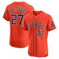 Houston Astros #27 Jose Altuve Orange Puhics Alternate Elite Player Jersey