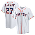 Houston Astros #27 Jose Altuve White Puhics Home Replica Player Name Jersey