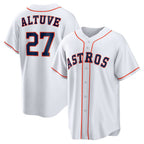 Houston Astros #27 Jose Altuve White Puhics Home Replica Player Name Jersey