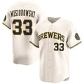 Milwaukee Brewers #33 Jacob Misiorowski Cream Puhics 2025 Limited Stitched Jersey