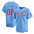 Custom Chicago Cubs Blue Puhics 2024-25 2nd Alternate Limited Stitched Jersey